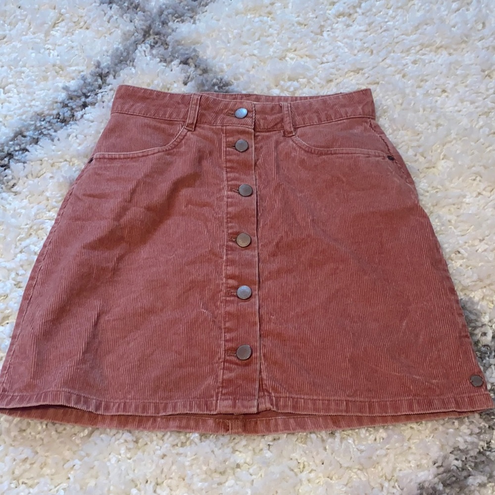 Rib Knit Jean Skirt